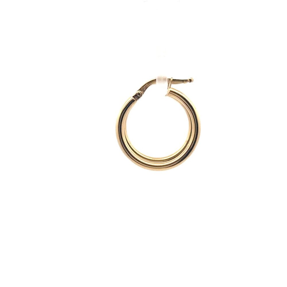 18k Gold Hoops Earrings Small - Picture 7 of 10